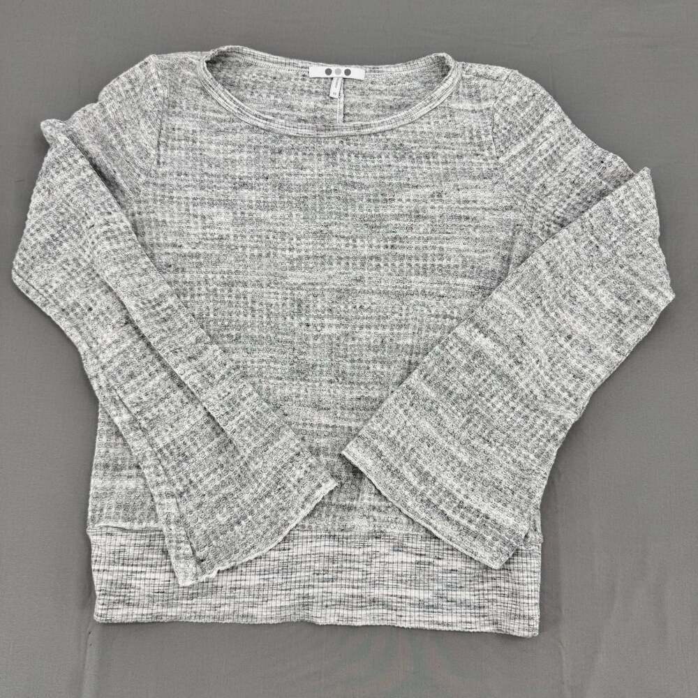 Three Dots Thermal Waffle Knit Long Sleeve Top